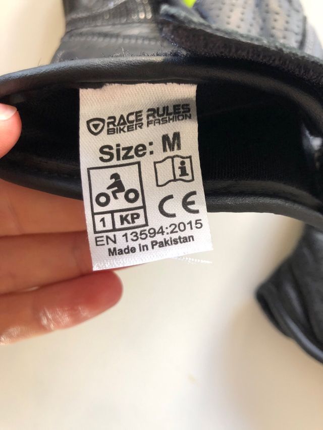 Guantes Moto Talla M Negro y Amarillo