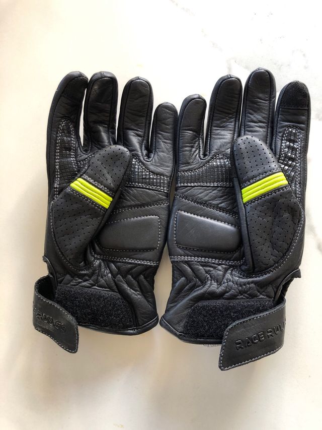 Guantes Moto Talla M Negro y Amarillo