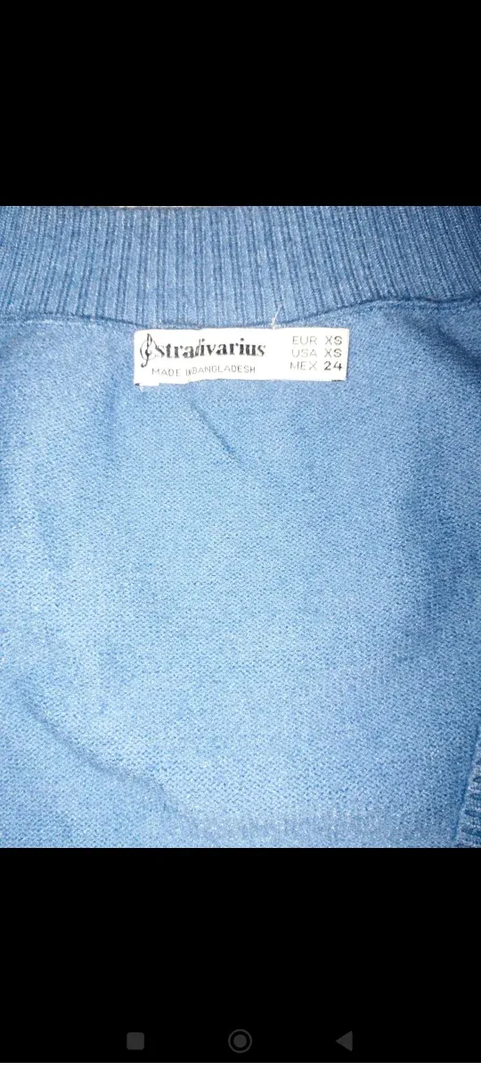 Chaleco de punto azul overside