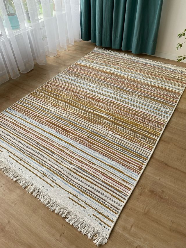 Tappeto in cotone a righe 120x180 cm