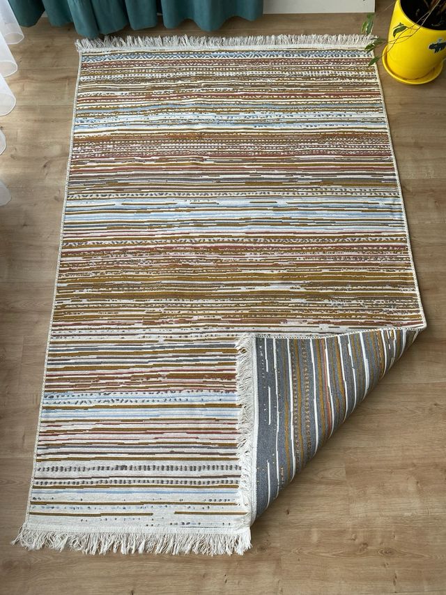 Tappeto in cotone a righe 120x180 cm