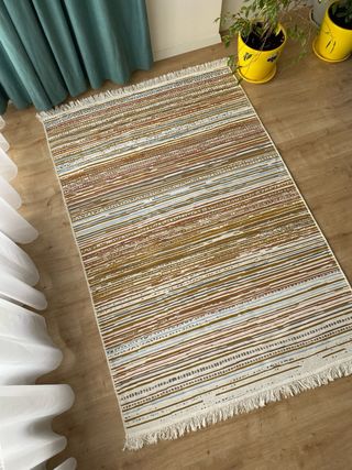 Tappeto in cotone a righe 120x180 cm