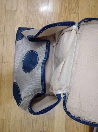 Bolsa de ordenador y neceser eige y Marron  tela.