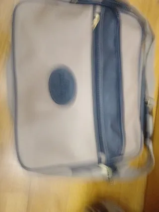 Bolsa de ordenador y neceser eige y Marron  tela.