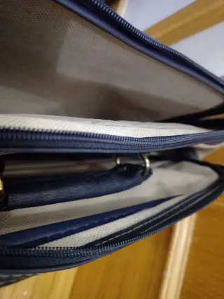 Bolsa de ordenador y neceser eige y Marron  tela.