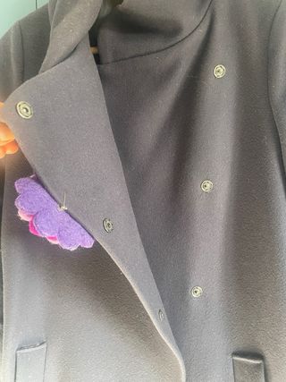 Cappotto lana Sile Benetton blu caldo