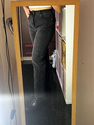 Pantalones Zara Tachuelas Talla 40