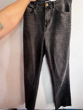 Pantalones Zara Tachuelas Talla 40
