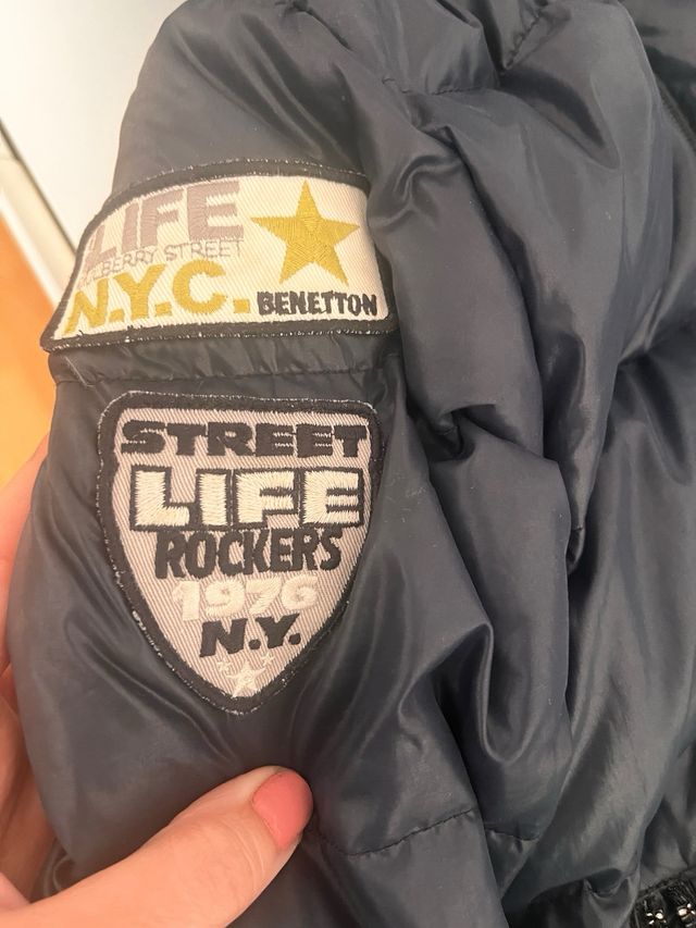 Abrigo Benetton Azul Marino