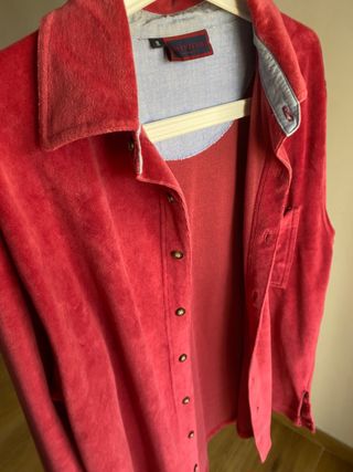 Camicia ciniglia vintage rossa