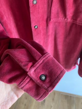 Camicia ciniglia vintage rossa