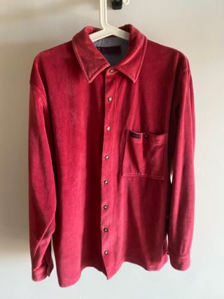 Camicia ciniglia vintage rossa