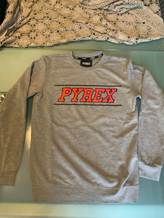 Felpa Pyrex Grigia con Logo