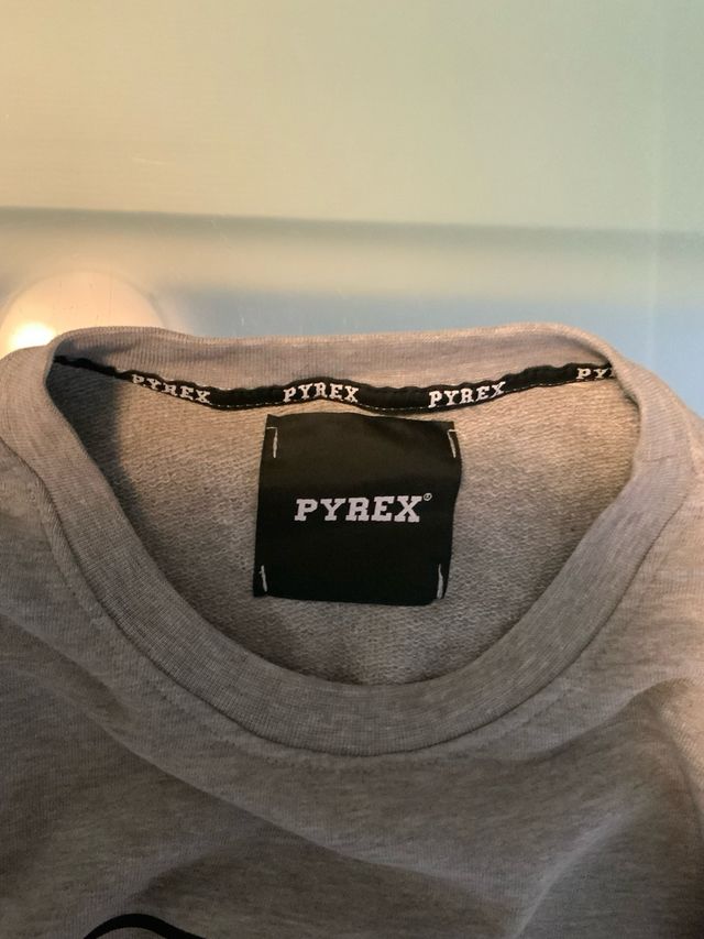 Felpa Pyrex Grigia con Logo