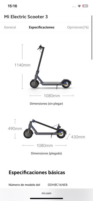 Patinete eléctrico Xiaomi Mi electric  Scooter 3