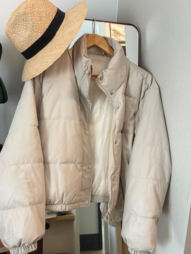 Chaqueta bomber beige talla M