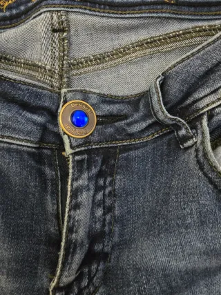 Pantalones vaqueros bordados mujer