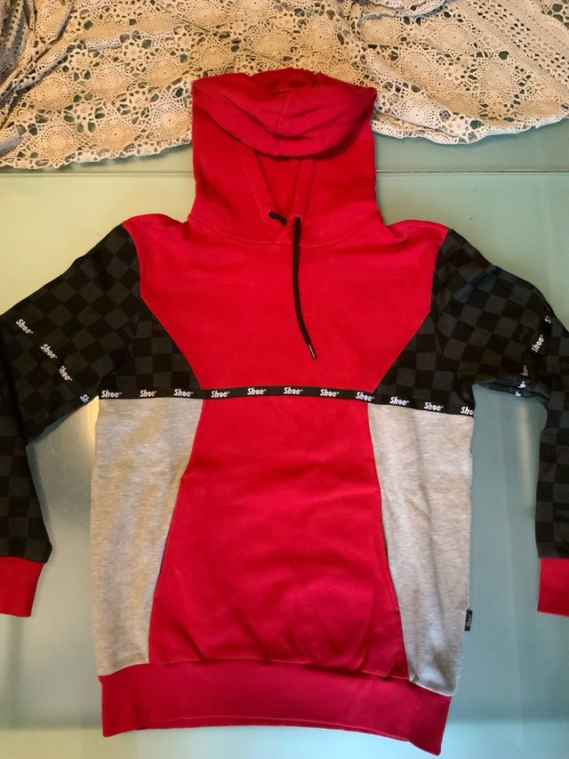 Felpa Shoe con logo e inserti a scacchi