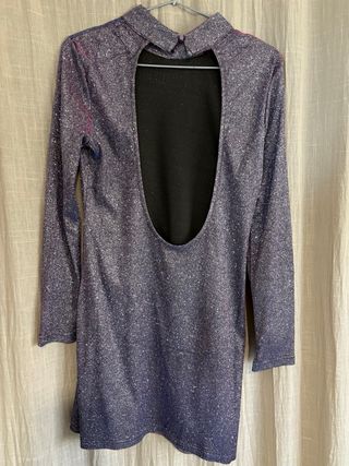 Vestido fiesta brillante espalda al aire