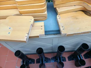 Escalera desmontable de madera y metal