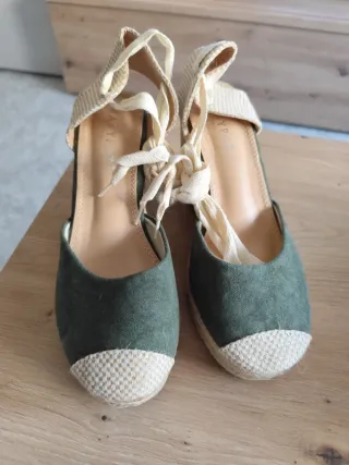 Alpargatas cáñamo verde militar