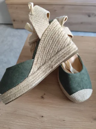 Alpargatas cáñamo verde militar