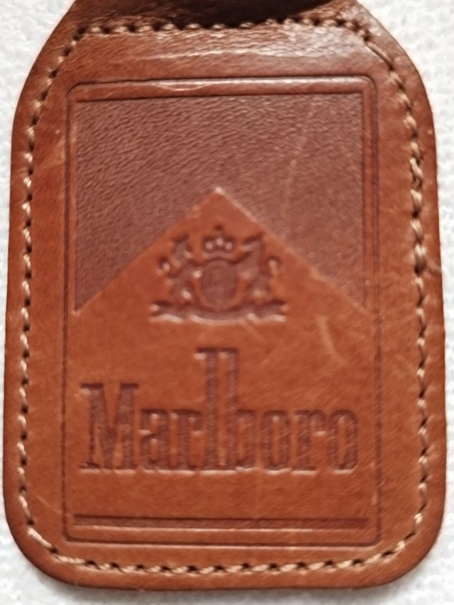 Llavero Marlboro Cuero Marrón