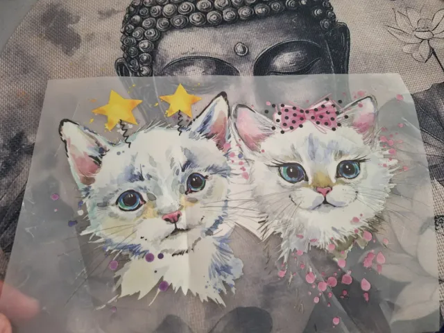 Pegatina decorativa para ropa de gatos