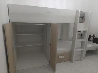 Litera juvenil con armario y cajón