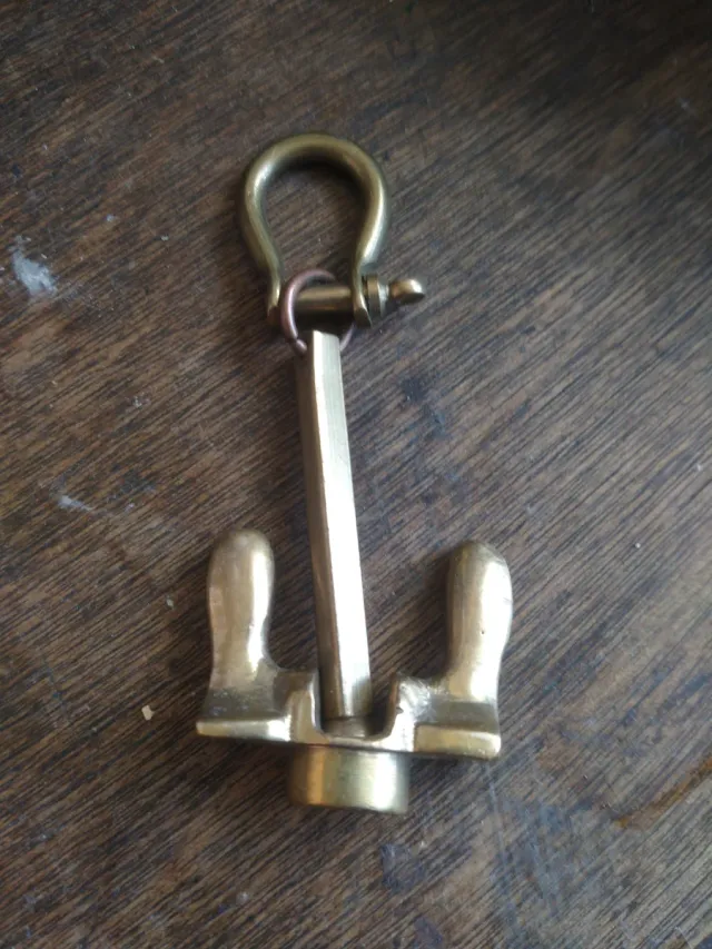 Portachiavi Ancora Marina in Bronzo