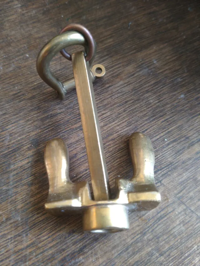 Portachiavi Ancora Marina in Bronzo