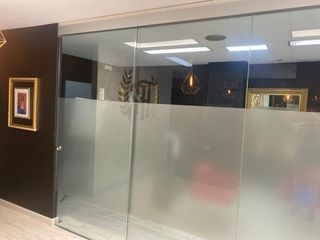 CONJUNTO 4 PUERTAS DE CRISTAL Y GUÍAS ALUMINIO