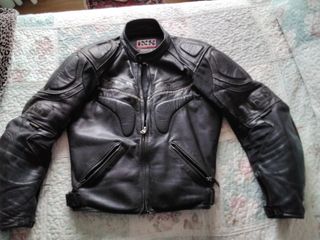 Chaqueta de Moto Cuero Grueso con Kevlar