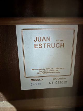 Guitarra Estruch Luthiers Clásica E1000