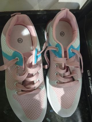 Zapatillas deportivas mujer rosa y blanco
