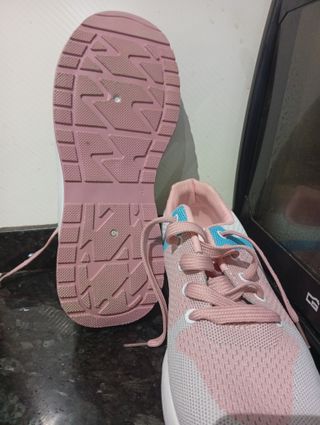Zapatillas deportivas mujer rosa y blanco