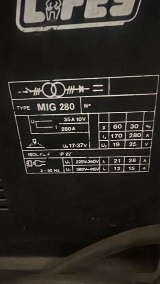 Soldadora MIG 280 (220-380V)