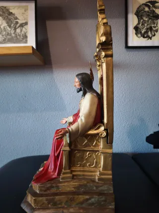 Sagrado Corazón de Jesús Entronizado Olot 54 cm