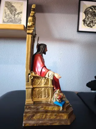 Sagrado Corazón de Jesús Entronizado Olot 54 cm