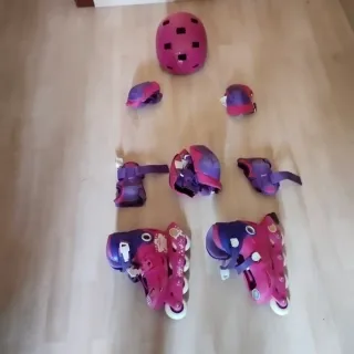 Patines rosas y morados talla niña de 5 años