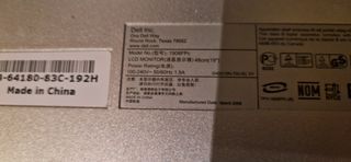 Monitor fabricado por Dell modelo 1908FPc LCD 19"