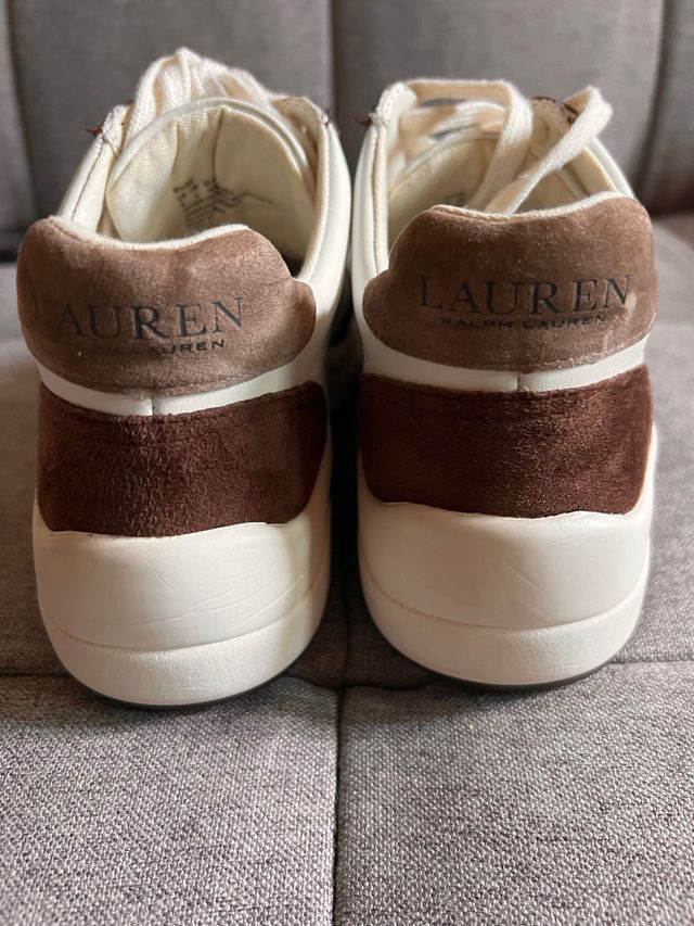 Zapatillas Ralph Lauren Marrón y Blanco