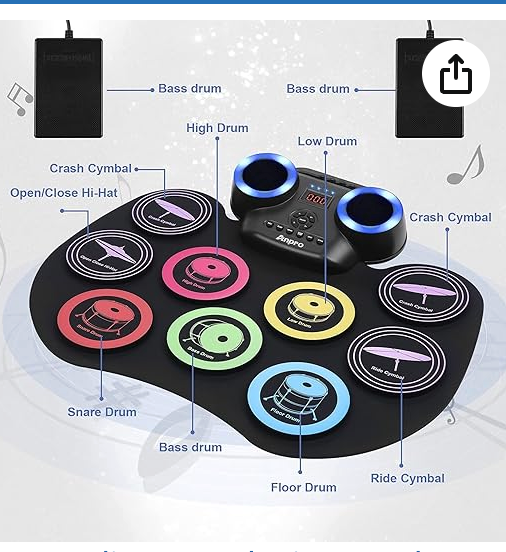 Batería Electrónica Infantil Anpro