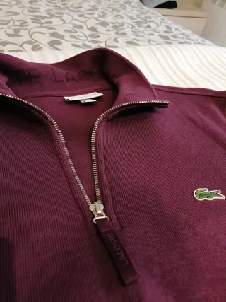 Jersey Original Lacoste Media Cremallera Morado