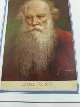 Cartolina vintage Leone Tolstoj