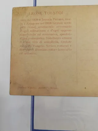 Cartolina vintage Leone Tolstoj
