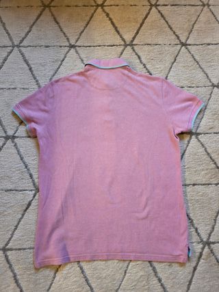 Polo Massimo Dutti Rosa Manga Corta Talla S