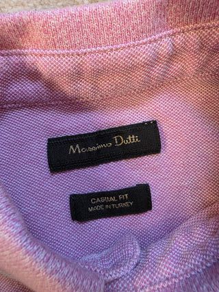 Polo Massimo Dutti Rosa Manga Corta Talla S