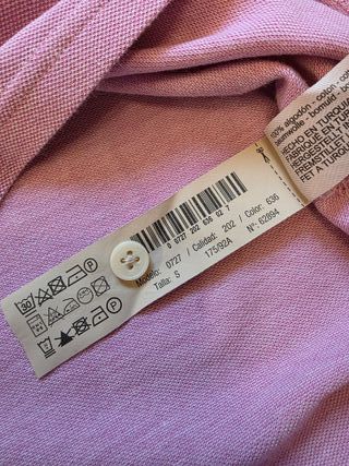 Polo Massimo Dutti Rosa Manga Corta Talla S