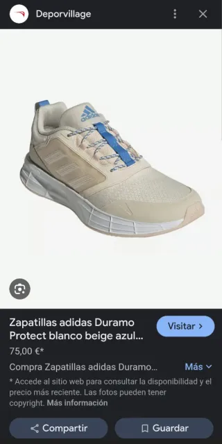 Adidas Duramo Protect Talla 41 Beige/Azul